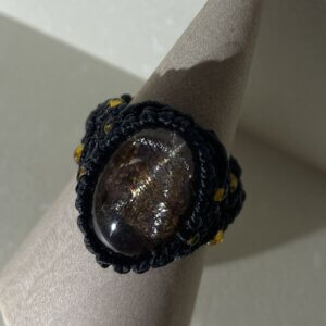 Brown rutirated quartz Ring